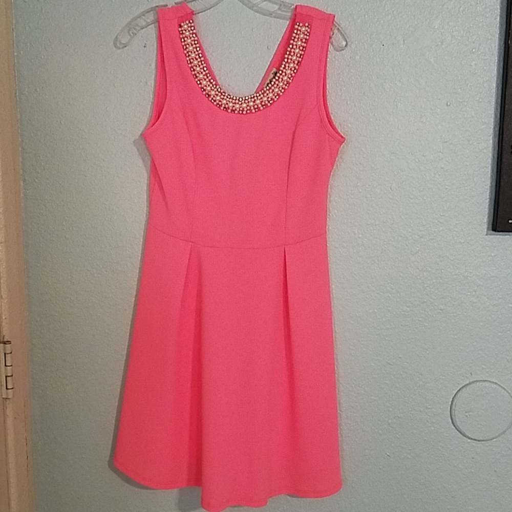 Hot pink dress